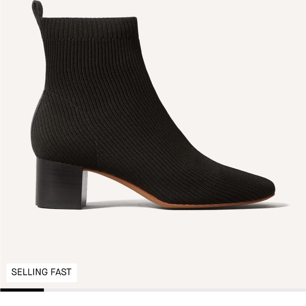 Everlane Black Knit Ankle Booties